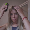Video showing soft, touchable volume achieved with a hair volumizing spray.